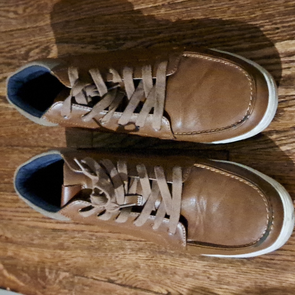 Goodfellow leather shoes worn once brown mid top 11